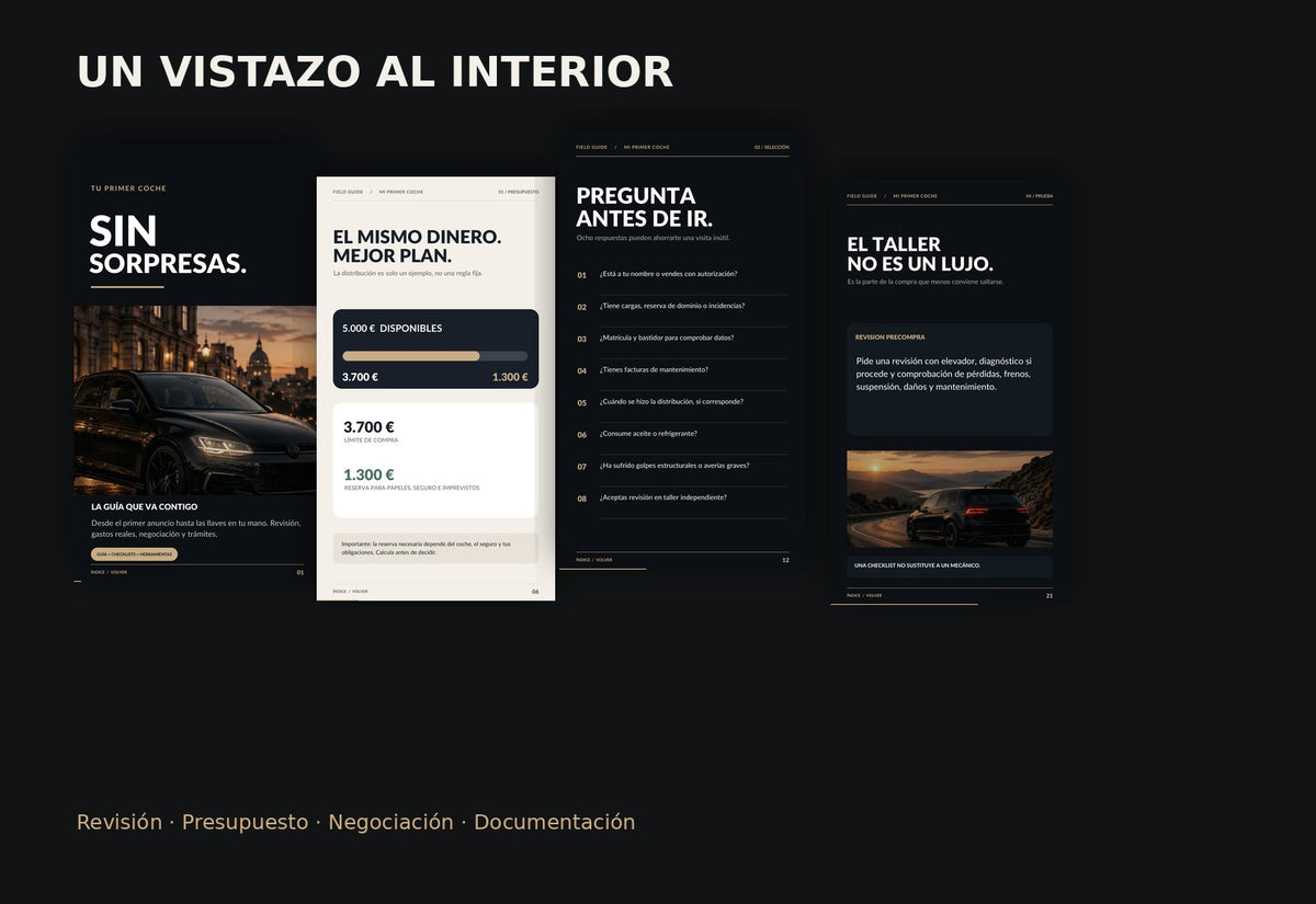 Muestra real del contenido de la guía