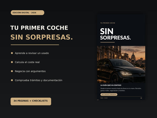Portada de la guía digital Mi primer coche, sin sorpresas
